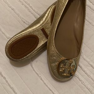 Tory Burch Minnie Ballet Flat (Gold Medallion)
